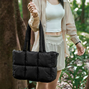 Moda personalizada nuevo diseño bordado a cuadros abajo señoras bolso de hombro de gran capacidad señoras bolso de mano señoras bolso - Product Image 5