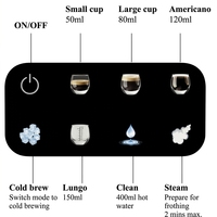 Machine à expresso semi-automatique italienne en acier inoxydable, norme européenne, anti-rouille, avec écran LCD et fonction vapeur