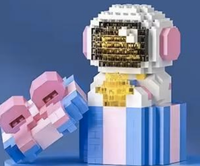 Moon Spaceman DIY Jouet Éducatif Mini Briques Astronaute Action Figure Blocs de Construction Ensemble Plastique 40 Pièces