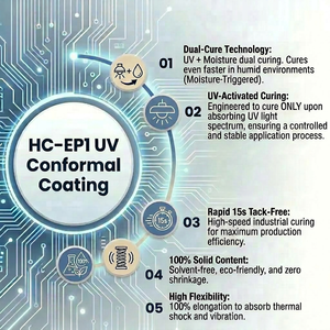 Revêtement Conforme UV à Double Durcissement TRD HC <span class=keywords><strong>EP1</strong></span> en Seringue pour la Protection des Zones Ombrées des Circuits Imprimés - Product Image 5