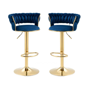 Luxury Stainless Steel Adjustable Height <strong>Velvet</strong> Counter <strong>Chair</strong>, Restaurant, Hotel, <strong>Cocktail</strong> Party, Modern Design Rotating <strong>Chair</strong> - Product Image 2