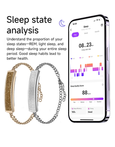 Bracelet intelligent Fashion <span class=keywords><strong>B6</strong></span>, bracelet en acier inoxydable de luxe, moniteur de santé, tracker multisports, bracelet intelligent de fitness pour femmes - Product Image 3