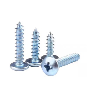 Tapping Screws Metric Phillips Large Flat Head Zinc Plated For Wood Construction Industry Grade A - Product Image 2