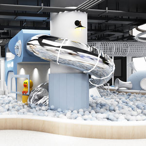 Ensemble d'aire de jeux intérieure interactive avec <span class=keywords><strong>cadre</strong></span> d'escalade Centre de jeu labyrinthe souple Piscine de sable et balles pour enfants - Product Image 5