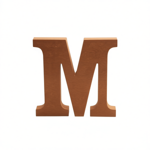 Insegna da parete decorativa in legno con lettera M di 15 cm di Ilan - Product Image 2