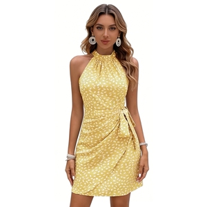 Vestidos de Mujer con Cordones, Estampado de Lunares, Volantes, Sin Mangas y Cintura Ajustada, a la Moda - Product Image 2