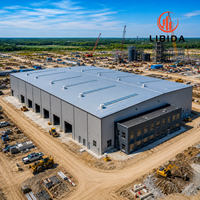 Atelier en structure acier fermée, grand atelier en acier scellé, résistant au vent, à la neige et aux tremblements de terre, bâtiment d'entrepôt industriel préfabriqué