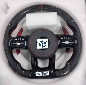 Volant sport en fibre de carbone à LED, compatible avec les anciens modèles <span class=keywords><strong>Mercedes</strong></span>-Benz W205 W206 E320 E260 E400 <span class=keywords><strong>E200</strong></span> E300 E350 E43 E63 E53 E500, pour mise à niveau. - Product Image 5