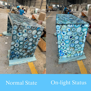 Barra de <span class=keywords><strong>Bar</strong></span> o Isla de Cocina de Ónix Azul Translúcido de Primera Calidad, Elegante, para Hogar o <span class=keywords><strong>Bar</strong></span> Comercial - Product Image 5