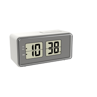 Horloge numérique Alarme Calendrier Température Temps Électronique Bureau Page Tourner Horloge Maison Smart Portable Radio Réveil