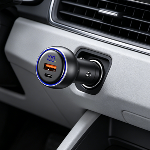 Chargeur de voiture double port 100W avec affichage LED |   Charge rapide USB-A et USB-C |   QC3.0 & PD3.0 |   Universel pour iPhone 16/15 Samsung - Product Image 6