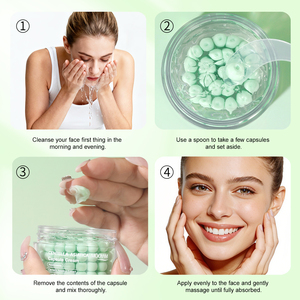 Crème faciale en capsules de <span class=keywords><strong>Centella</strong></span> Asiatica personnalisée en gros, hydratante, anti-rides, réparatrice et éclaircissante - Product Image 5