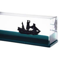Presse-papiers à vague liquide acrylique créatif bateau flottant bateau de croisière ornement de fluide bouteille de dérive presse-papiers liquide