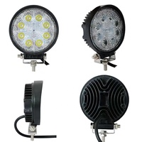 Luz de trabajo LED de 24W con haz puntual/difuso, 12V 24V, todoterreno, para camión, tractor, barco, coche, SUV, ATV, luces IP68 impermeables