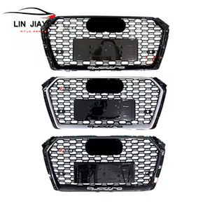 Grille de pare-chocs avant de haute qualité pour <span class=keywords><strong>Audi</strong></span> A4 2017-2019 modifiée en grille <span class=keywords><strong>RS4</strong></span>, maille nid d'abeille, matériau ABS, grille <span class=keywords><strong>RS4</strong></span> - Product Image 4