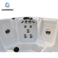 Sunrans Vente en gros de haute qualité Spa piscine 5 personnes Bain de massage hydro tourbillon Bain à remous Spa extérieur Bain à remous