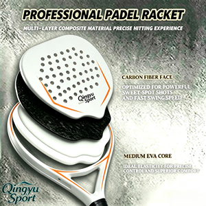 <span class=keywords><strong>Raquette</strong></span> de <span class=keywords><strong>padel</strong></span> QINGYU SPORT en fibre de carbone avec logo personnalisé, noyau en mousse EVA, pour sports de plein air, en stock - Product Image 2