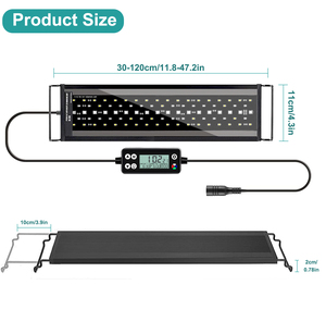 Luz inteligente IP68 de 120cm para tanque de peces de agua dulce, luz LED de acuario de espectro completo con controlador de temporizador - Product Image 4