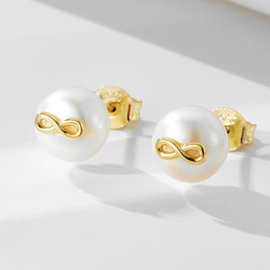 Nouvelles boucles d'oreilles en argent sterling S925 avec perles d'eau douce, style minimaliste, bijoux pour femmes, vente en gros - Product Image 4