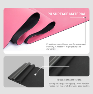 Tapis de <span class=keywords><strong>yoga</strong></span> écologique antidérapant 4 mm en PU, tapis de <span class=keywords><strong>yoga</strong></span> imprimé en caoutchouc naturel 4 mm en PU - Product Image 5