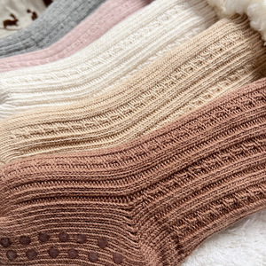 Chaussons en tricot doublés de polaire chauds pour enfants de haute qualité, chaussettes pour bébés et enfants, antidérapantes, épaisses, en <span class=keywords><strong>sherpa</strong></span> duveteux - Product Image 4