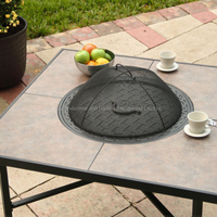 Joyeleisure Ensemble de mobilier de jardin portable 5 pièces avec table de brasero en acier et 4 chaises, design moderne et confortable