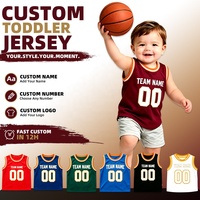 Envío Directo, Uniforme de Baloncesto Personalizado para Niños Pequeños, Camisetas a Juego, Personalizadas con Nombre y Número, Conjunto Deportivo Infantil