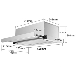 X large <span class=keywords><strong>hotte</strong></span> <span class=keywords><strong>aspirante</strong></span> latérale Double aspiration supérieure et latérale pour la cuisine d'appareils ménagers pour un élimination efficace de la <span class=keywords><strong>graisse</strong></span> - Product Image 4