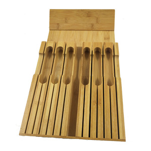 ที่วางมีดไม้ไผ่ 8 ช่อง ที่วางอ่างล้างจานในครัวที่ทนทาน สไตล์มินิมอลทันสมัย - Product Image 1