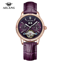 Montre automatique de luxe élégante pour femme AILANG avec diamants, mécanique, étanche, avec calendrier, logo personnalisé, montre-bracelet
