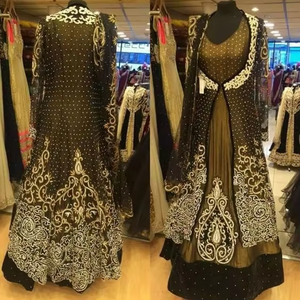 ATIYA LIBAS diseñador indio/paquistaní acetato hasta el suelo chaqueta Lehenga Choli para mujer boda/vestido de fiesta 2019 - Product Image 3