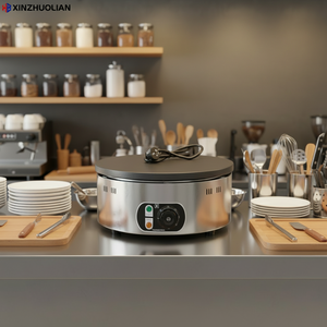 Crêpière électrique <span class=keywords><strong>professionnelle</strong></span> en acier inoxydable antiadhésive pour crêpes et gâteaux 3000W Nouveau 220V Haute productivité Énergie - Product Image 2
