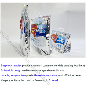 <span class=keywords><strong>Bolsa</strong></span> Térmica Aislada de Gran Capacidad para Entrega de Alimentos <span class=keywords><strong>Congelados</strong></span>, Viajes, Personalizable con Impresión - Product Image 3
