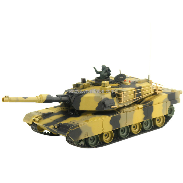Heng Long 3816 1:24 Scale RC Tank-U.S. M1A2 Abrams with 4-Channel Remote Control Batteries Included Indoor-Outdoor Use