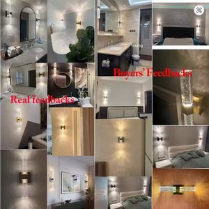 Lampe murale en cristal LED de luxe moderne pour restaurant et hôtel, design métallique pour un éclairage haut de gamme - Product Image 5