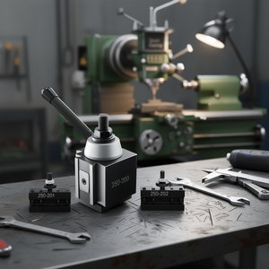 Ensemble de supports d'outils à changement rapide, type cale de 10 à 15 pouces pour mini tour, en acier durable, commande manuelle - Product Image 2