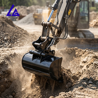 Bucket Excavator Hidrolik Rotasi 360 Derajat, Attachment Rotary Grading Bucket untuk Pengerjaan Finishing Lereng Konstruksi