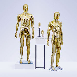 Fashion Window Boutique Luxury Shinny Gold Silver Mannequin Muscle Man Full Body Suit Display Chrome Male Manequins - Product Image 3