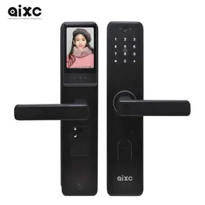 AIXC pabrik EXW Harga TTlock dan Tuya smart lock wifi smart lock tahan air aluminium alloy kamera