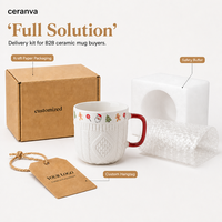 Mug en porcelaine de Noël personnalisé et créatif, grande capacité, compatible lave-vaisselle et micro-ondes, sûr pour les aliments, réutilisable, avec logo personnalisé en relief