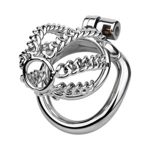 Regalo di San Valentino gabbia di castità in acciaio inossidabile e Anti-Off cintura un pezzo di castità dispositivo di blocco maschio - Product Image 4