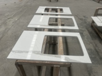 Plans de travail en quartz et granit, avec rainures de drainage, pour meubles de salle de bain, cuisines modernes, salles à manger, écologiques