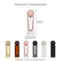 Flacon de parfum de luxe en verre teinté multicolore de 30 ml avec bouchon assorti, rechargeable pour l'emballage de vaporisateur