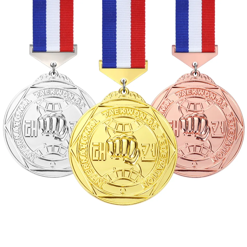 LY明るい金属亜鉛合金スポーツテコンドーメダルキックボクシングメダル