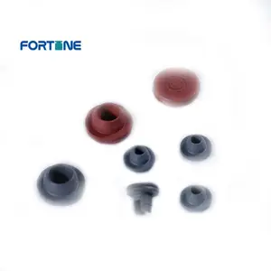 Shandong Fortune 13mm Butyl Lyophilization Rubber Stopper Blue 9mm Snap Cap with Septa