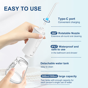 Irrigador portátil h2ofloss <span class=keywords><strong>2023</strong></span> 2000mAh Tipo-C Oral Profesional Agua Flosser IPX7 Certificado Mejor Irrigador bucal de dientes - Product Image 2