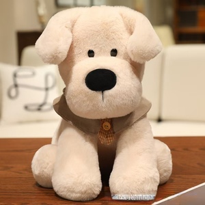 Peluche <span class=keywords><strong>de</strong></span> Perro <span class=keywords><strong>Labrador</strong></span> Adorable al por Mayor con Bufanda y Collar, Muñeco <span class=keywords><strong>de</strong></span> Peluche Suave <span class=keywords><strong>de</strong></span> Alta Calidad, <span class=keywords><strong>Cachorro</strong></span> <span class=keywords><strong>de</strong></span> Dibujos Animados para Aliviar el Estrés, Lavable - Product Image 4