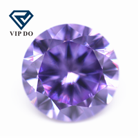 5A qualité 0.8mm-20mm rond brillant coupe lavande cubique zircone pierres précieuses artificielles rondes facettées CZ pierres précieuses