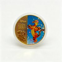 Pièce de monnaie commémorative 2026 Personnage de dessin animé Ours Mignon Ami du Miel, 5 designs, en métal plaqué or, avec étui