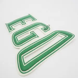 Embroidered Badges Wholesale Custom Logo Iron On 3d Puff Embroidery Patches For Clothing